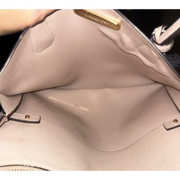 Michael Kors Mercer Large Pebbled Leather Light Pink Belted Satchel - Picture 7 of 11